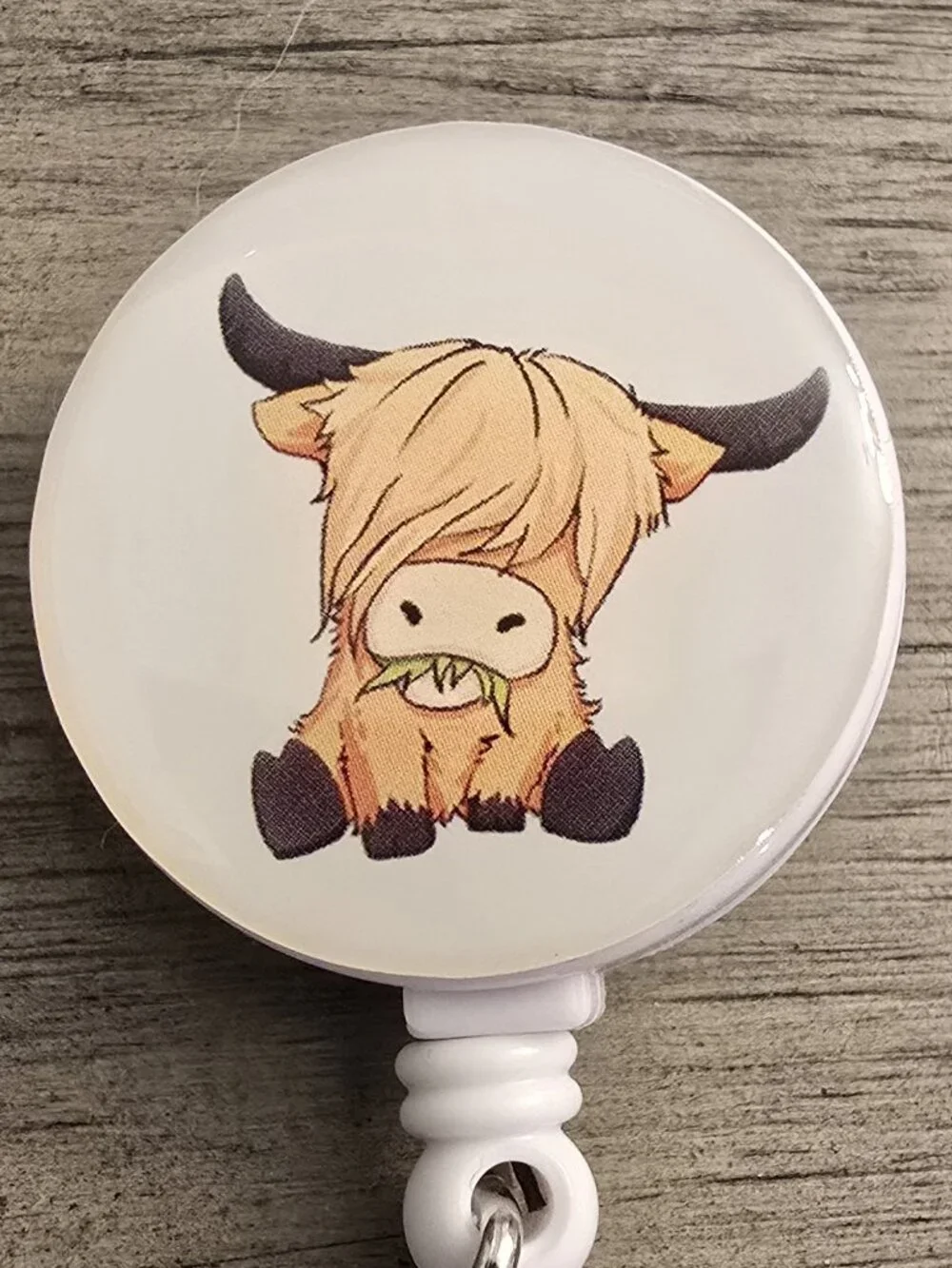 Highland Cow Retractable Badge Reel